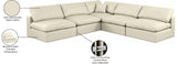 Comfy Modular Sectional - Luxurious Linen Fabric with Overstuffed Cushions for Ultimate Comfort and Style
