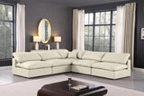 Comfy Modular Sectional - Luxurious Linen Fabric with Overstuffed Cushions for Ultimate Comfort and Style