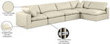 Comfy Modular Sectional Sofa in Vegan Leather - Stylish, Adaptable, and Overstuffed for Ultimate Comfort
