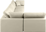 Comfy Modular Sectional Sofa in Vegan Leather - Stylish, Adaptable, and Overstuffed for Ultimate Comfort