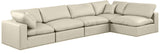 Comfy Modular Sectional Sofa in Vegan Leather - Stylish, Adaptable, and Overstuffed for Ultimate Comfort