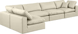 Comfy Modular Sectional Sofa in Vegan Leather - Stylish, Adaptable, and Overstuffed for Ultimate Comfort