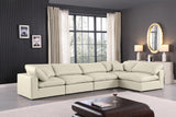 Comfy Modular Sectional Sofa in Vegan Leather - Stylish, Adaptable, and Overstuffed for Ultimate Comfort