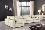 Comfy Modular Sectional Sofa in Vegan Leather - Stylish, Adaptable, and Overstuffed for Ultimate Comfort