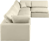 Comfy Modular Sectional Sofa in Vegan Leather - Stylish, Adaptable, and Overstuffed for Ultimate Comfort