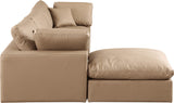 Comfy Modular Sectional Sofa - Luxurious Vegan Leather, Overstuffed Cushions for Ultimate Comfort