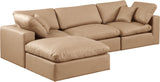 Comfy Modular Sectional Sofa - Luxurious Vegan Leather, Overstuffed Cushions for Ultimate Comfort