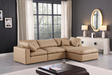 Comfy Modular Sectional Sofa - Luxurious Vegan Leather, Overstuffed Cushions for Ultimate Comfort