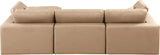 Comfy Modular Sectional Sofa - Luxurious Vegan Leather, Overstuffed Cushions for Ultimate Comfort