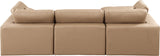 Comfy Modular Sectional Sofa - Luxurious Vegan Leather, Overstuffed Cushions for Ultimate Comfort
