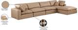 Comfy Modular Sectional Sofa - Luxurious Vegan Leather Design with Overstuffed Cushions for Comfort