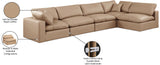 Comfy Modular Sectional Sofa in Vegan Leather - Stylish, Adaptable, and Overstuffed for Ultimate Comfort