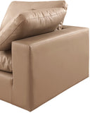 Comfy Modular Sectional Sofa in Vegan Leather - Stylish, Adaptable, and Overstuffed for Ultimate Comfort