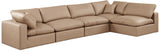 Comfy Modular Sectional Sofa in Vegan Leather - Stylish, Adaptable, and Overstuffed for Ultimate Comfort