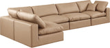 Comfy Modular Sectional Sofa in Vegan Leather - Stylish, Adaptable, and Overstuffed for Ultimate Comfort