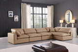 Comfy Modular Sectional Sofa in Vegan Leather - Stylish, Adaptable, and Overstuffed for Ultimate Comfort
