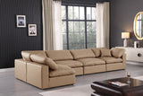 Comfy Modular Sectional Sofa in Vegan Leather - Stylish, Adaptable, and Overstuffed for Ultimate Comfort