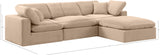 Comfy Modular Sectional Sofa - Luxurious Velvet, Overstuffed Cushions, Versatile Design for Comfort