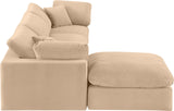 Comfy Modular Sectional Sofa - Luxurious Velvet, Overstuffed Cushions, Versatile Design for Comfort