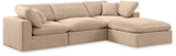 Comfy Modular Sectional Sofa - Luxurious Velvet, Overstuffed Cushions, Versatile Design for Comfort