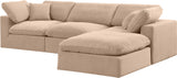Comfy Modular Sectional Sofa - Luxurious Velvet, Overstuffed Cushions, Versatile Design for Comfort