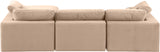 Comfy Modular Sectional Sofa - Luxurious Velvet, Overstuffed Cushions, Versatile Design for Comfort