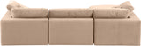 Comfy Modular Sectional Sofa - Luxurious Velvet, Overstuffed Cushions, Versatile Design for Comfort