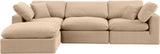Comfy Modular Sectional Sofa - Luxurious Velvet, Overstuffed Cushions, Versatile Design for Comfort