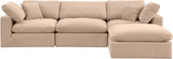 Comfy Modular Sectional Sofa - Luxurious Velvet, Overstuffed Cushions, Versatile Design for Comfort
