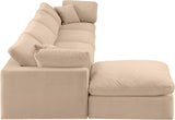 Comfy Velvet Modular Sectional - Adaptable Seating with Plush Down Feather Cushions for Ultimate Comfort