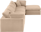 Comfy Velvet Modular Sectional - Adaptable Seating with Plush Down Feather Cushions for Ultimate Comfort