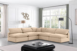 Comfy Modular Sectional - Luxurious Linen Fabric with Overstuffed Cushions for Ultimate Comfort and Style