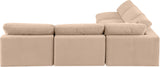 Comfy Modular Sectional - Luxurious Linen Fabric with Overstuffed Cushions for Ultimate Comfort and Style