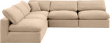 Comfy Modular Sectional - Luxurious Linen Fabric with Overstuffed Cushions for Ultimate Comfort and Style