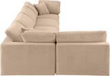 Comfy Velvet Modular Sectional - Luxurious Versatile Seating with Plush Down Feather Cushions