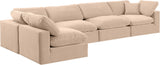 Comfy Velvet Modular Sectional - Luxurious Versatile Seating with Plush Down Feather Cushions