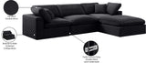Comfy Modular Sectional Sofa - Luxurious Velvet, Overstuffed Cushions, Versatile Design for Comfort