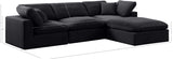 Comfy Modular Sectional Sofa - Luxurious Velvet, Overstuffed Cushions, Versatile Design for Comfort