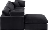 Comfy Modular Sectional Sofa - Luxurious Velvet, Overstuffed Cushions, Versatile Design for Comfort