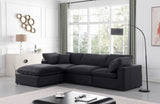 Comfy Modular Sectional Sofa - Luxurious Velvet, Overstuffed Cushions, Versatile Design for Comfort