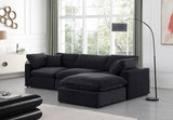 Comfy Modular Sectional Sofa - Luxurious Velvet, Overstuffed Cushions, Versatile Design for Comfort