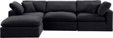 Comfy Modular Sectional Sofa - Luxurious Velvet, Overstuffed Cushions, Versatile Design for Comfort