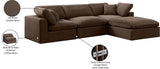 Comfy Modular Sectional Sofa - Luxurious Velvet, Overstuffed Cushions, Versatile Design for Comfort