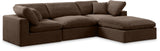 Comfy Modular Sectional Sofa - Luxurious Velvet, Overstuffed Cushions, Versatile Design for Comfort