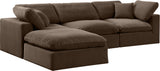 Comfy Modular Sectional Sofa - Luxurious Velvet, Overstuffed Cushions, Versatile Design for Comfort