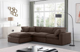 Comfy Modular Sectional Sofa - Luxurious Velvet, Overstuffed Cushions, Versatile Design for Comfort
