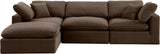 Comfy Modular Sectional Sofa - Luxurious Velvet, Overstuffed Cushions, Versatile Design for Comfort