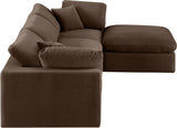 Comfy Modular Sectional Sofa - Luxurious Velvet, Overstuffed Cushions, Versatile Design for Comfort
