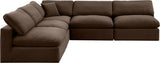 Comfy Modular Sectional - Luxurious Linen Fabric with Overstuffed Cushions for Ultimate Comfort and Style