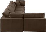 Comfy Velvet Modular Sectional - Luxurious Versatile Seating with Plush Down Feather Cushions
